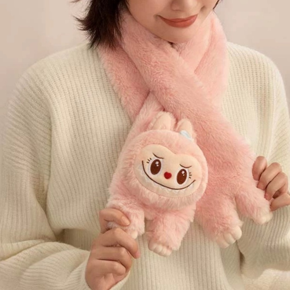 POP MART- Popland Exclusive- Mokoko Warm & Fluffy Holiday Scarf- NIB